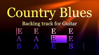 Country Blues in E major uptempo backing track for Guitar 188bpm Play along and enjoy [upl. by Einaffets]