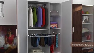 Wardrobe design Customized Wooden amp Modular Wardrobes  Wooden street [upl. by Alhahs]