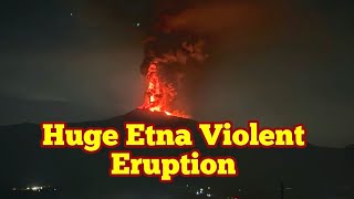 Etnas Amazing Huge Paroxysmal Volcano Eruption Siciliy Italy Africa Eurasia Collision ZoneSound [upl. by Nnad]