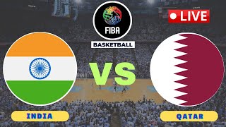 🔴LIVE  India vs Qatar  FIBA Asia Cup Qualifiers Live Basketball Match Today  Scoreboard [upl. by Stanislaw582]