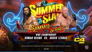 Wwe Championship Roman Reigns VS Brock Lesnar Summer Slam Match [upl. by Zaller299]