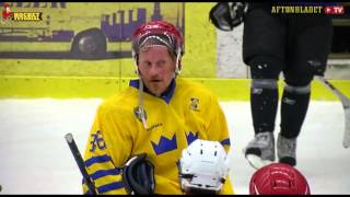 Peter Forsberg gets in disguise and fools Swedish veteran mens team [upl. by Araz555]