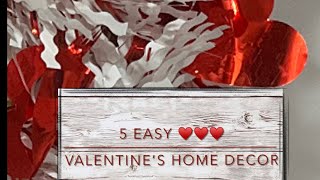 5 easy Valentine’s Day home decor ♥️♥️♥️ [upl. by Ycam659]