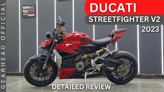 2023 Ducati Streetfighter V2  Detailed Review  Specs Exhaust Price  Gearhead Official [upl. by Gathers436]