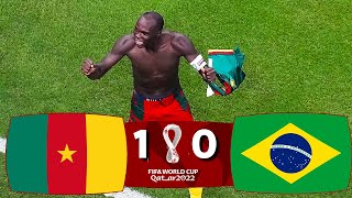 CAMEROON VS BRAZIL VINCENT ABOUBAKAR GIVES VICTORY TO CAMEROON [upl. by Frasier]