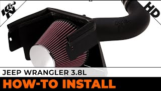 Jeep Wrangler 38L 571553 Air Intake Installation [upl. by Cash577]