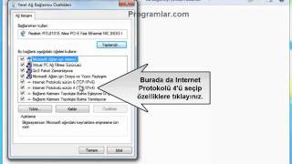 Windows 7  de DNS Ayarı Değiştirme [upl. by Ymij]