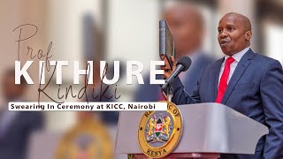 LIVE AT KICC PROF KITHURE KINDIKI SWEARING IN CEREMONY [upl. by Yerggoeg]