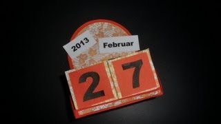 Kalender aus Papier Calendar PaperART  Bastelanleitung HDdeutsch [upl. by Waterman602]