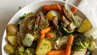 Easiest Oven Roasted Vegetables — No Mess or cleanup [upl. by Pain]