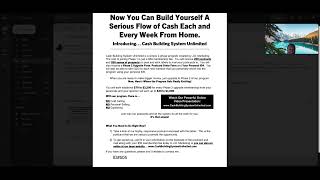 CASH BUILING SYSTEM UNLIMITED POST CARDS BUSINESS [upl. by Rosamond]