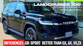 New LandCruiser 300 Differences in GRSPORTS vs GX AX VX amp ZX models [upl. by Tehc585]