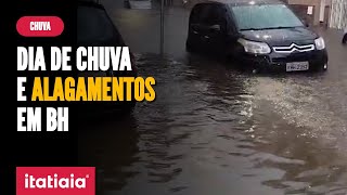 CHUVA FORTE DEIXA PONTOS DE ALAGAMENTO EM VÁRIAS REGIÕES DE BH [upl. by Orrocos613]