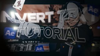 INVERT TEXT ANIMATION LIKE NEPTUN  After Effects tutorial AMV [upl. by Anerual]