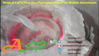 CaF2 Fluorite Fluorspar Effect on Molten Aluminium [upl. by Eniad]