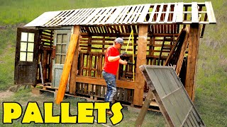 Pallet CABIN from START to FINISH in 10 minutes [upl. by Liban]