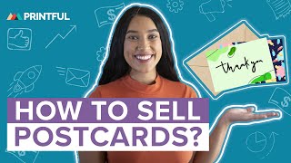 How to Sell Custom Postcards Online Printful PrintonDemand [upl. by Dewees]