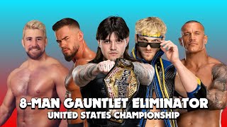 WWE 2K24 8Man Gauntlet Eliminator for US Title Aug 25 2024 [upl. by Lunt]