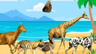 Epic Animal Adventure Cartoon  Green Screen Stampede Animal Video [upl. by Ayikur]