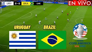 🔴EN VIVO URUGUAY vs BRAZIL  Copa América 2024  Partido en vivo ahora [upl. by Kruger123]