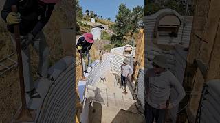 Superadobe construction site shorts shortvideo shortsvideo viral howto dome superadobe [upl. by Azmuh]