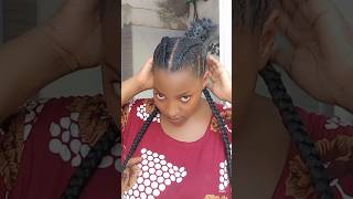 Cornrow braids hairstyle ideas on short natural hair cornrows braidstyles shortsvideo [upl. by Maletta]