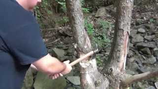 CRKT CHOPFEST 2014  Field Testing The Woods Kangee THawk [upl. by Aikemal505]