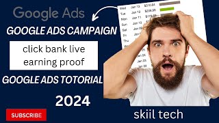 clickbank live earning proof  google ads campaign tutorial 2024 [upl. by Ennaeilsel]