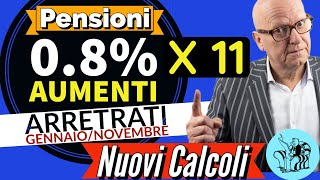 PENSIONI DICEMBRE 👉 ARRETRATI CONGUAGLIO GENNAIONOVEMBRE 08 X 11 ecco le cifre❗️ NUOVI CALCOLI [upl. by Ramad]