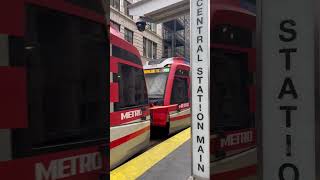 NorthlineTC Northbound Red Line leaving Central Station Main houstonmetro Metrorail HoustonTX [upl. by Aniral]