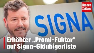 RekordInsolvenz Erhöhter „PromiFaktor“ auf SignaGläubigerliste  kronetv NEWS [upl. by Aronek698]