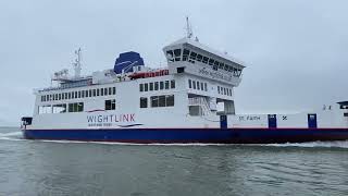 MV St Faith Enters Portsmouth Harbour 11424 [upl. by Aramen31]