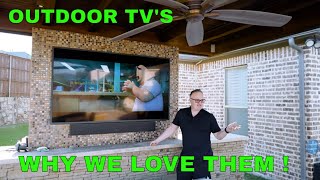 Difference between an indoor tv and Patio outdoor TV outdoortv Samsungterrace Sunbrite [upl. by Kreis293]