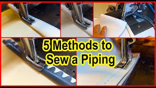 Upholstery TIPS  Five different ways to sew a Piping [upl. by Lamoree623]