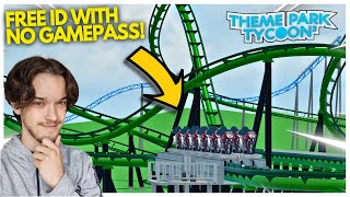 NO GAMEPASS Motorcycle Coaster WITH ID  Theme Park Tycoon 2 Roblox [upl. by Baseler]