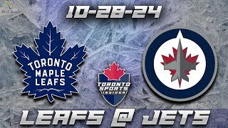 102824 Toronto Maple Leafs vs Winnipeg Jets Game Audio  NHL LIVE Gamecast amp Chat [upl. by Ahseniuq]