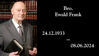 20240616 1000 EN Memorial service Bro Ewald Frank [upl. by Aketal]