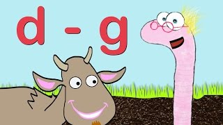 Learn Words D  G with the Word Worm  Toddler Fun Learning [upl. by Nennek]