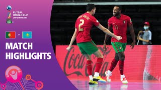 Portugal v Kazakhstan  FIFA Futsal World Cup 2021  Match Highlights [upl. by Geordie]