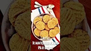 Galletas de MANTEQUILLA DE MANI 3 Ingredientes❓👉 SIN HARINAS 👍 GLUTEN FREE short [upl. by Nnednarb268]