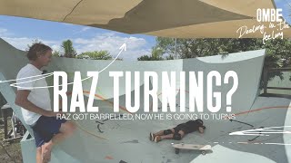 Raz Just Got Barrelled Surfing And Now He Is Mastering His Turns [upl. by Kiersten]