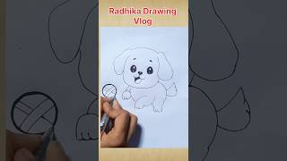 cute puppy drawing easy puppydrawing shortsvideos youtubeshorts [upl. by Aluino]