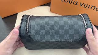 We Review The Louis Vuitton Toiletry Pouch in Damier Graphite [upl. by Nirtiak]