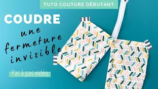 Coudre une fermeture invisible  Tuto couture débutant sans pied spécial [upl. by Gwenette]