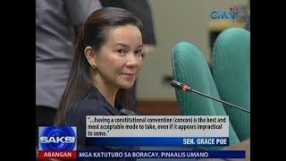 Saksi Poe Constitutional Convention ang pinakamainam na paraan para magbago ng Saligang Batas [upl. by Nakre]