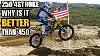 Why I prefer 250 4 stroke over 450  MX track riding [upl. by Brick]