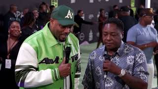 JadaKiss joins BET Hip Hop Awards Red Carpet Host Math Hoffa on the Red Carpet [upl. by Kcirdnek]