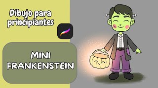 Tutorial HALLOWEEN 🎃​  Dibuja a Frankenstein en Procreate ✏️​ Fácil para principiantes [upl. by Eceer849]