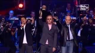 Umberto Tozzi Morandi Ruggeri  Si Puo Dare Di Piu Live Radio Italia Enhanced Audio [upl. by Alegnaed]