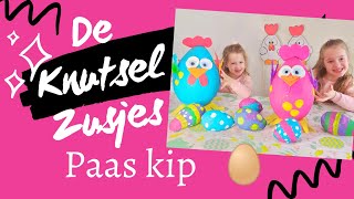 De Knutselzusjes maken een Paaskip papier maché [upl. by Hanzelin]